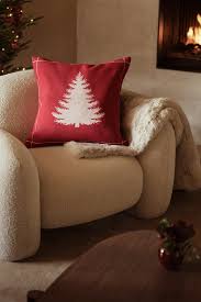 Red/tree Wool-Blend Cushion Cover at H&M Home | H&M US