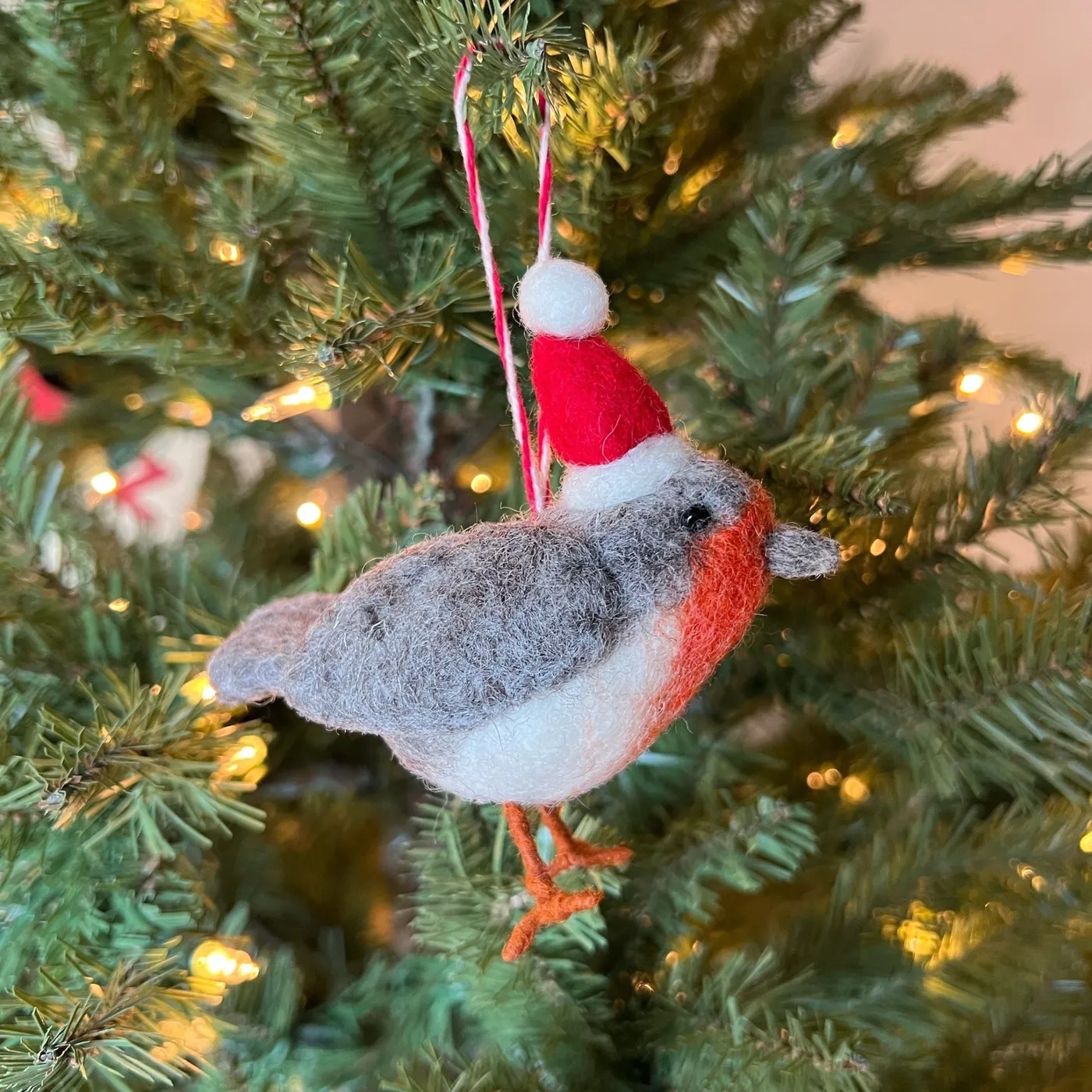 Santa Bird Christmas Ornament | Handmade Felt Gifts That Give Back | Ornaments 4 Orphans®
