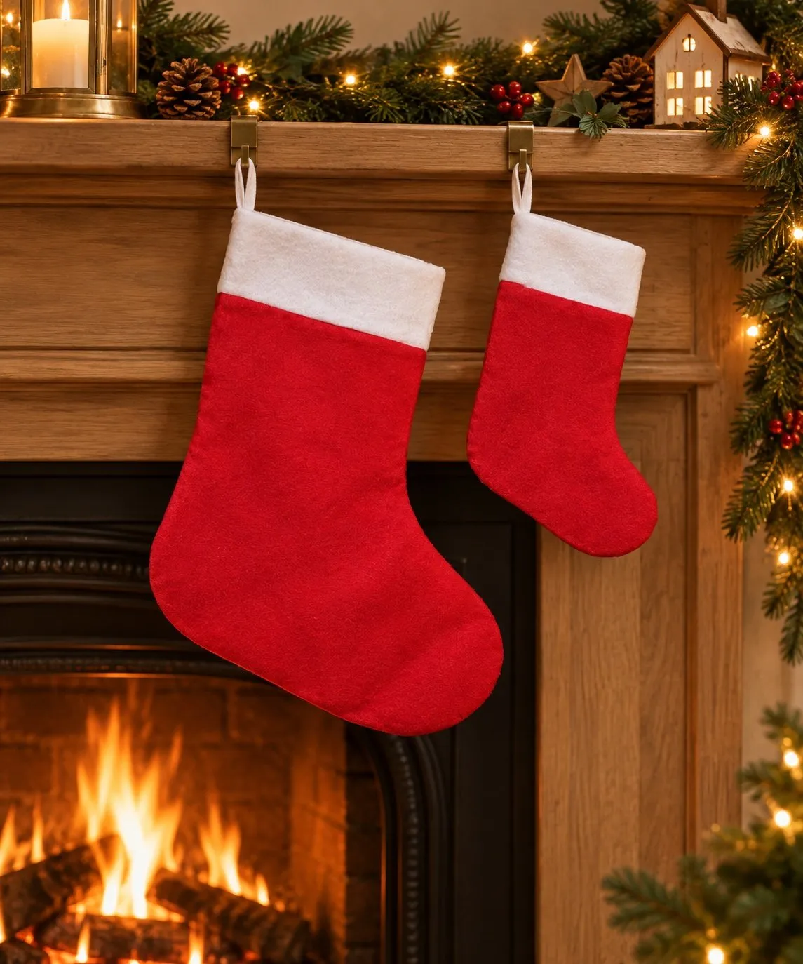 Santa Boot Christmas Stocking | Felt