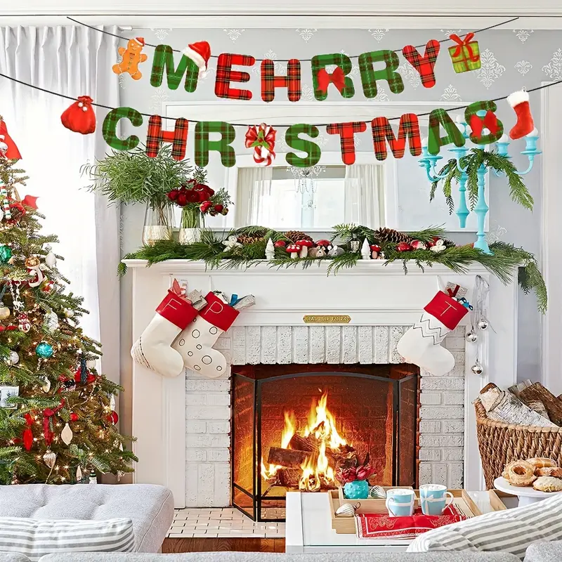 Santa Claus Banner Seasonal Wall Décor LARGE CLASSIC VINTAGE STYLE CHRISTMAS HANGING BANNERS FESTIVE DECORATIONS UK