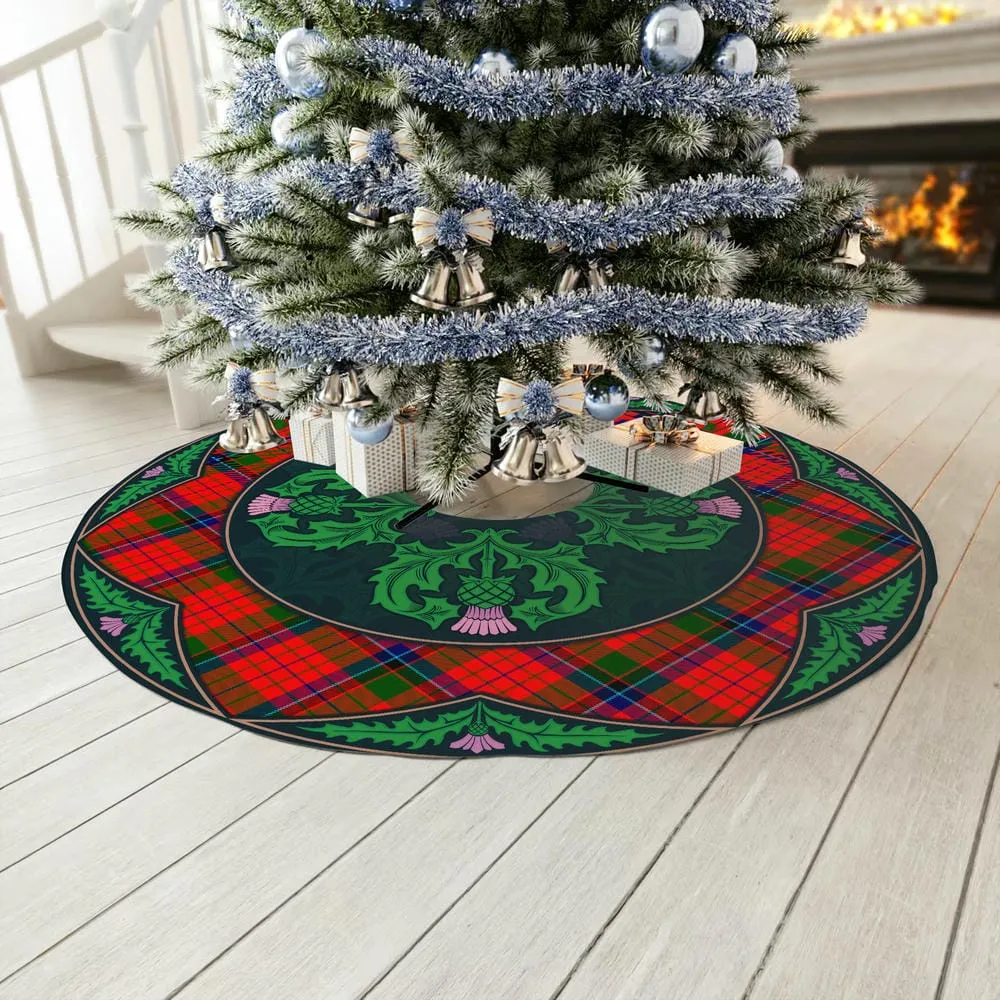 Scottish Nicolson Modern Tartan Christmas Tree Skirt Old Scottish Thistle Flower Tartanplaid.co – Tartan Plaid