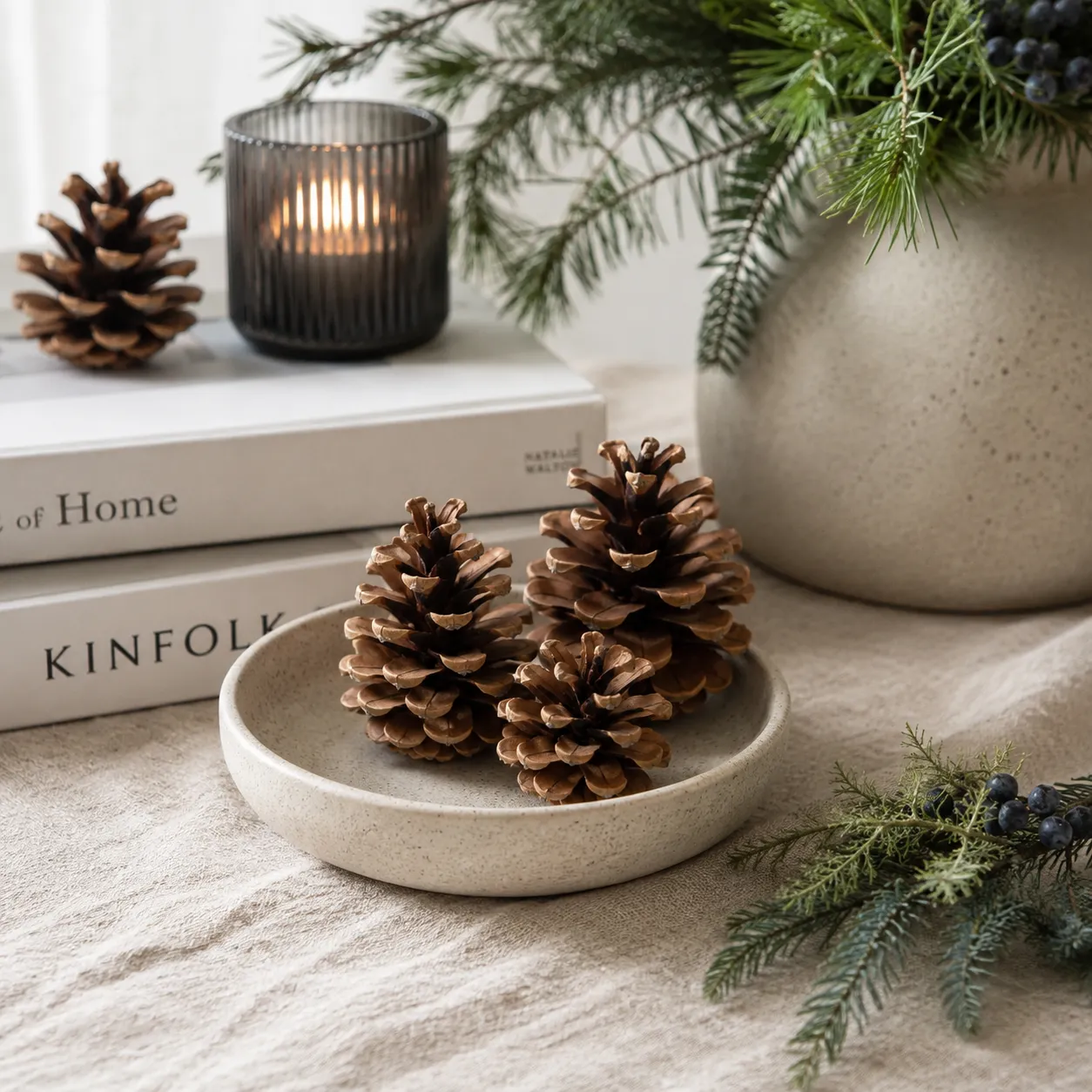 Set of 9 Natural Pine Cones — Nordic Winter Styling