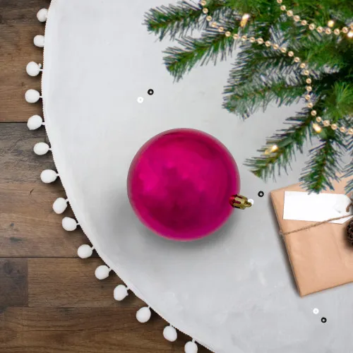 Shiny Magenta Pink Shatterproof Christmas Ball Ornament 4' (100mm) |  Christmas
