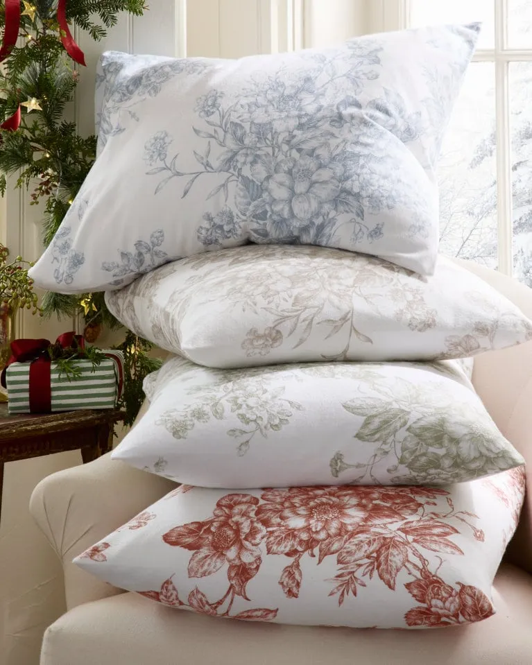Signature Toile Floral Flannel Sheet Set | Garnet Hill