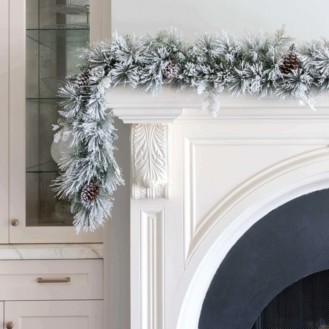 Silver Frosted Garland Silver Christmas Garland