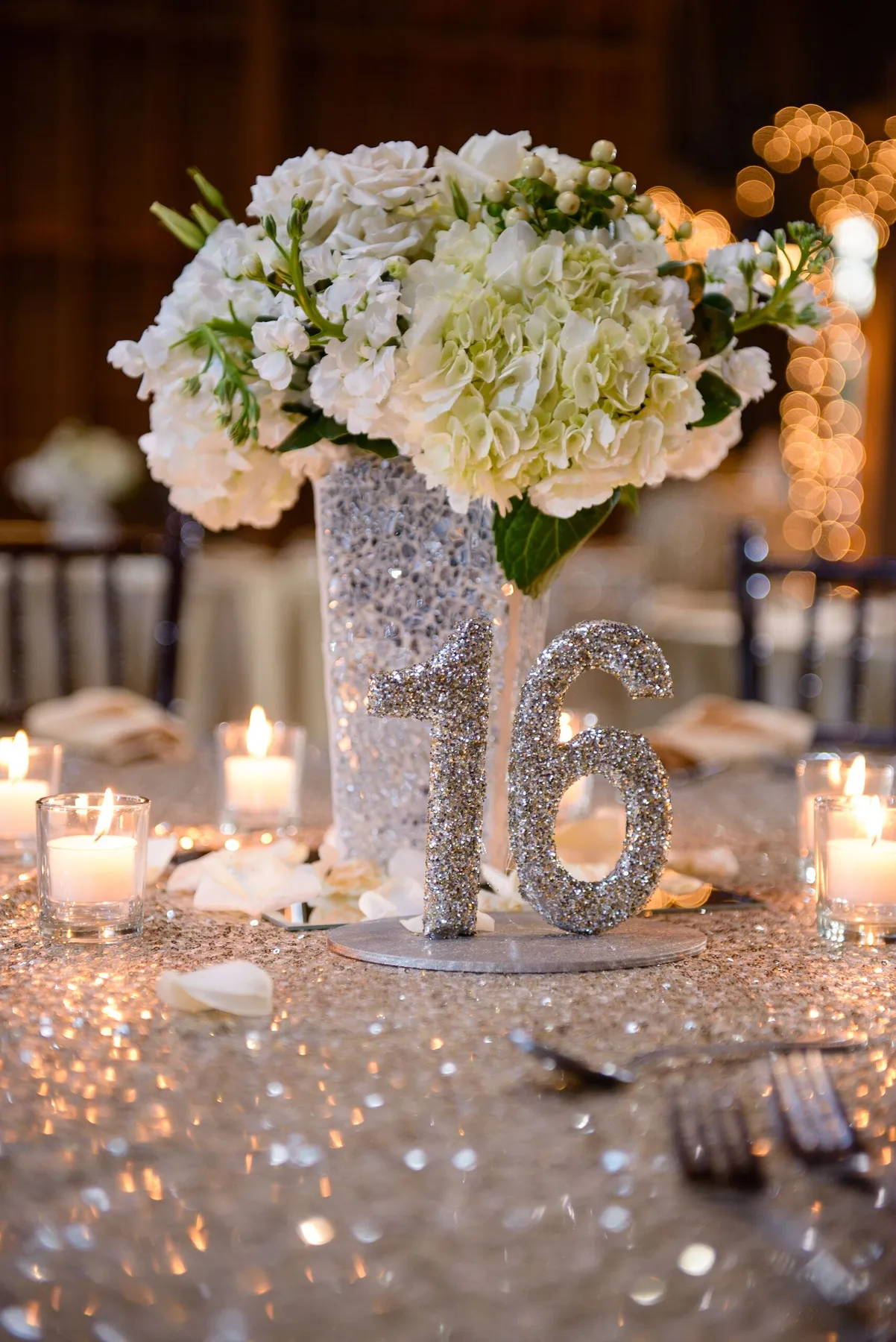 Silver Sparkler Winter Tablescape