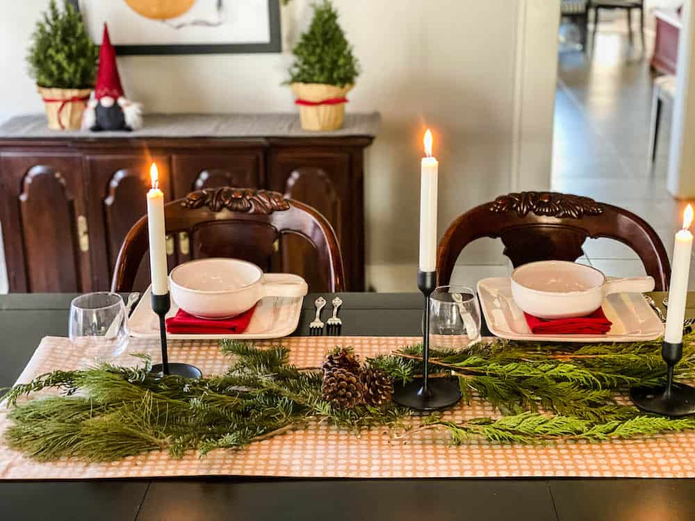 Simple Christmas Table Setting for $10 - Design Morsels