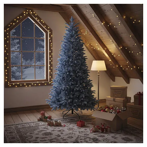 Slim Ocean Blue Christmas Tree 180 cm Poly Feel Real PVC | online sales on  HOLYART.com
