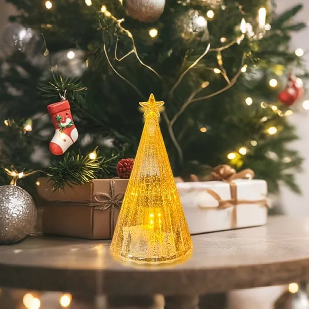 SLYNSHome Crystal LED Christmas Tree Lamp,Glitter Small Christmas Tree Light Up Night Lights Christmas Gifts Mini Christmas Tree with Lights for Room Table Decor - Walmart.ca