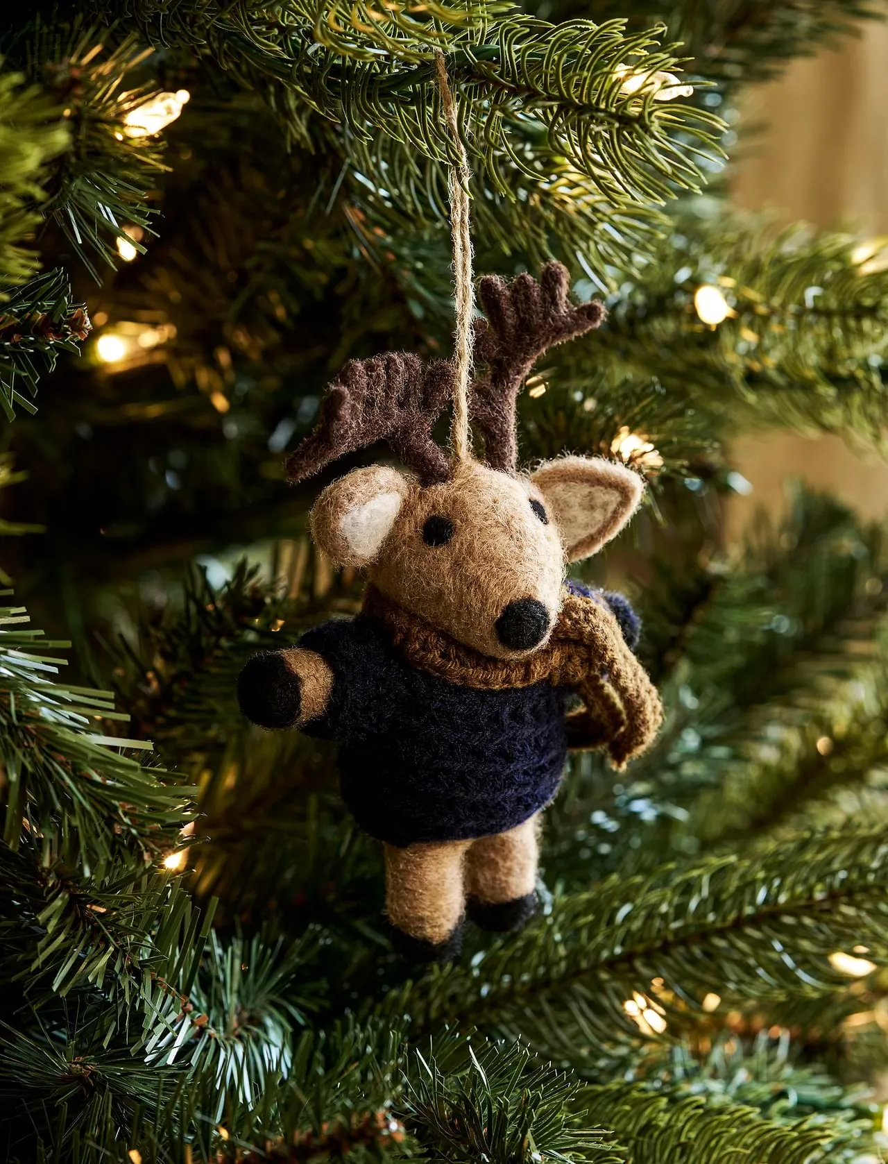 Southwold Christmas Reindeer - Felt, Cocoa, Set of 3