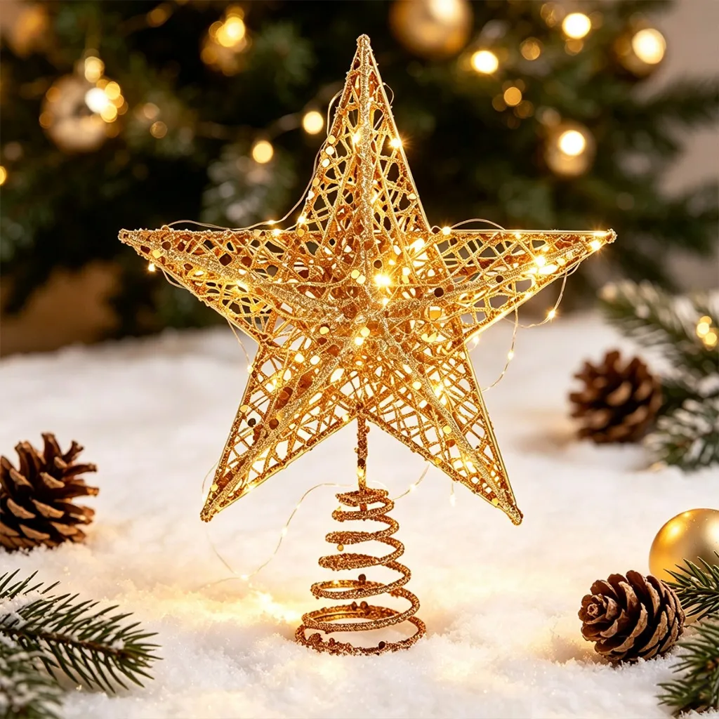 Sparkling Christmas Tree Top Star with LED Copper Wire Lights for Home 2026  Christmas Decoration | Shopee Philippines
