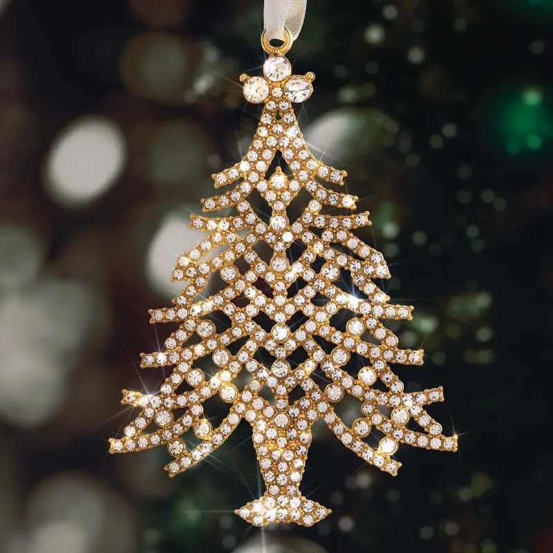Sparkling Gold Christmas Tree Ornament