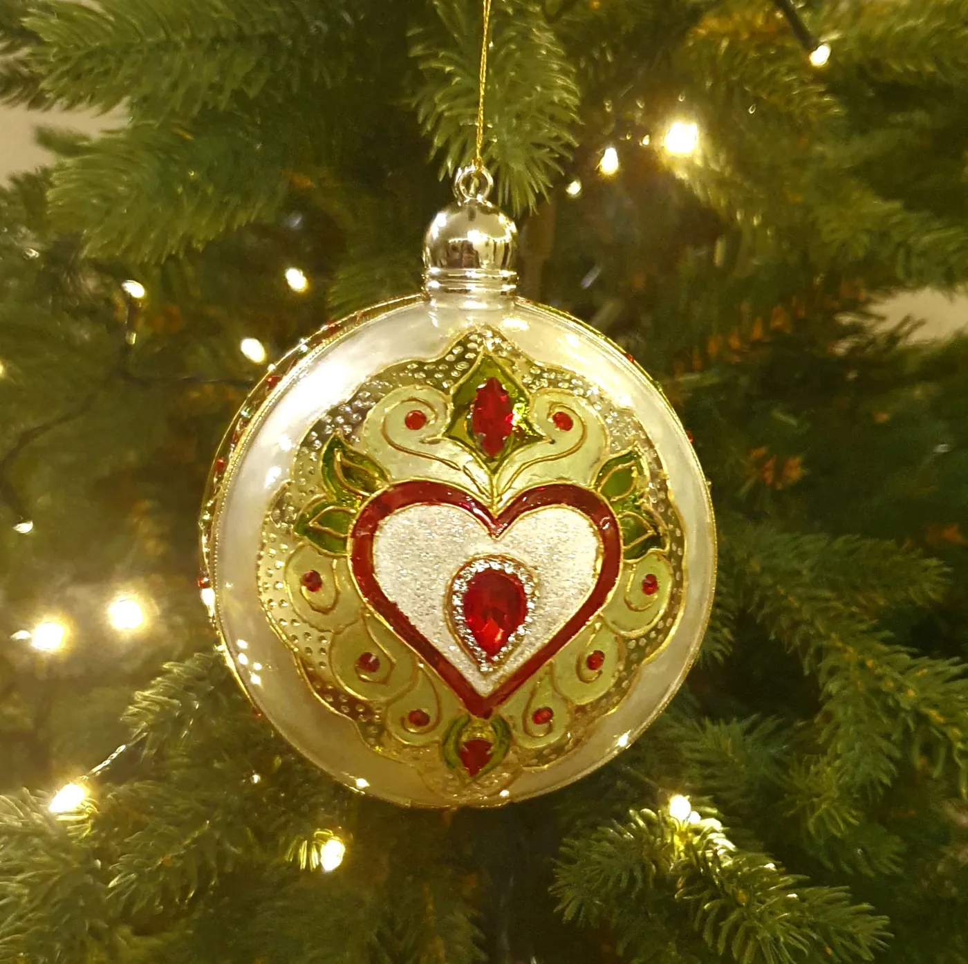 Stained Glass Style Acrylic Christmas Ornament