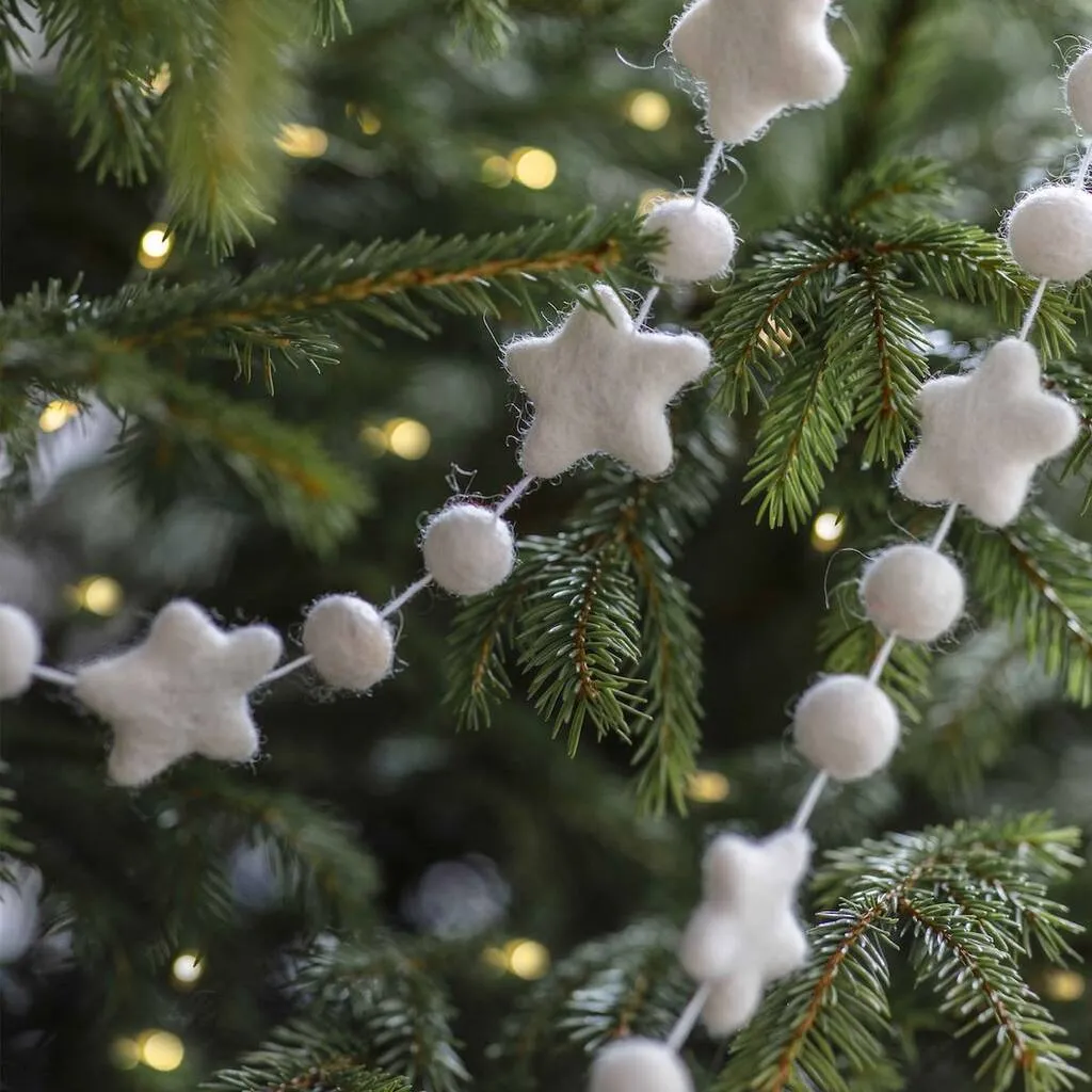 Star Pom Pom Felt Garland By Idyll Home