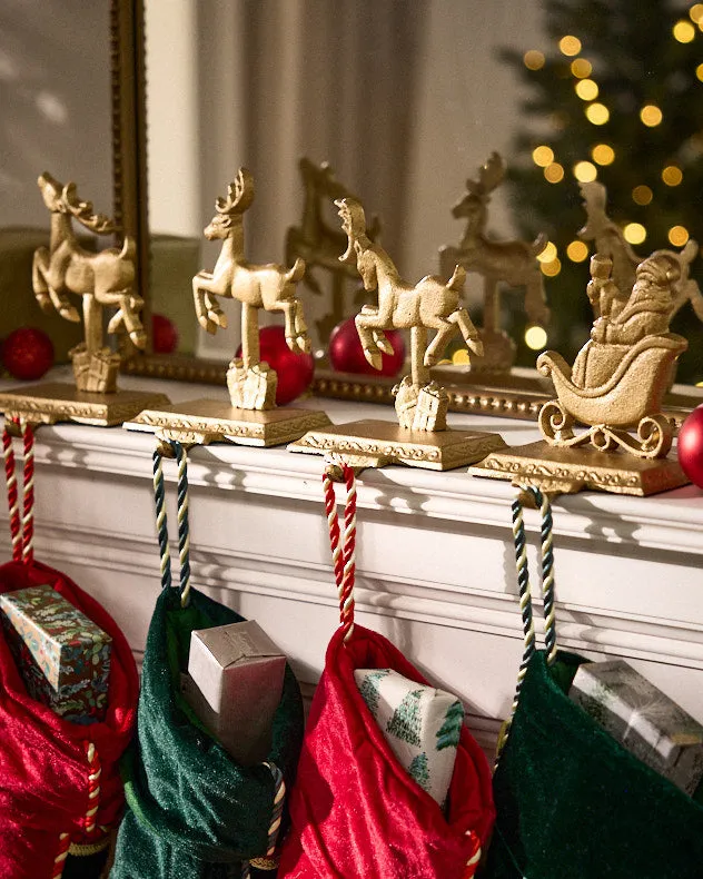 Stocking Stand Holiday Metal Christmas Stockings Hangers Fridja Christmas Stocking Holder, Metal Xmas Tree Elks Snowflake