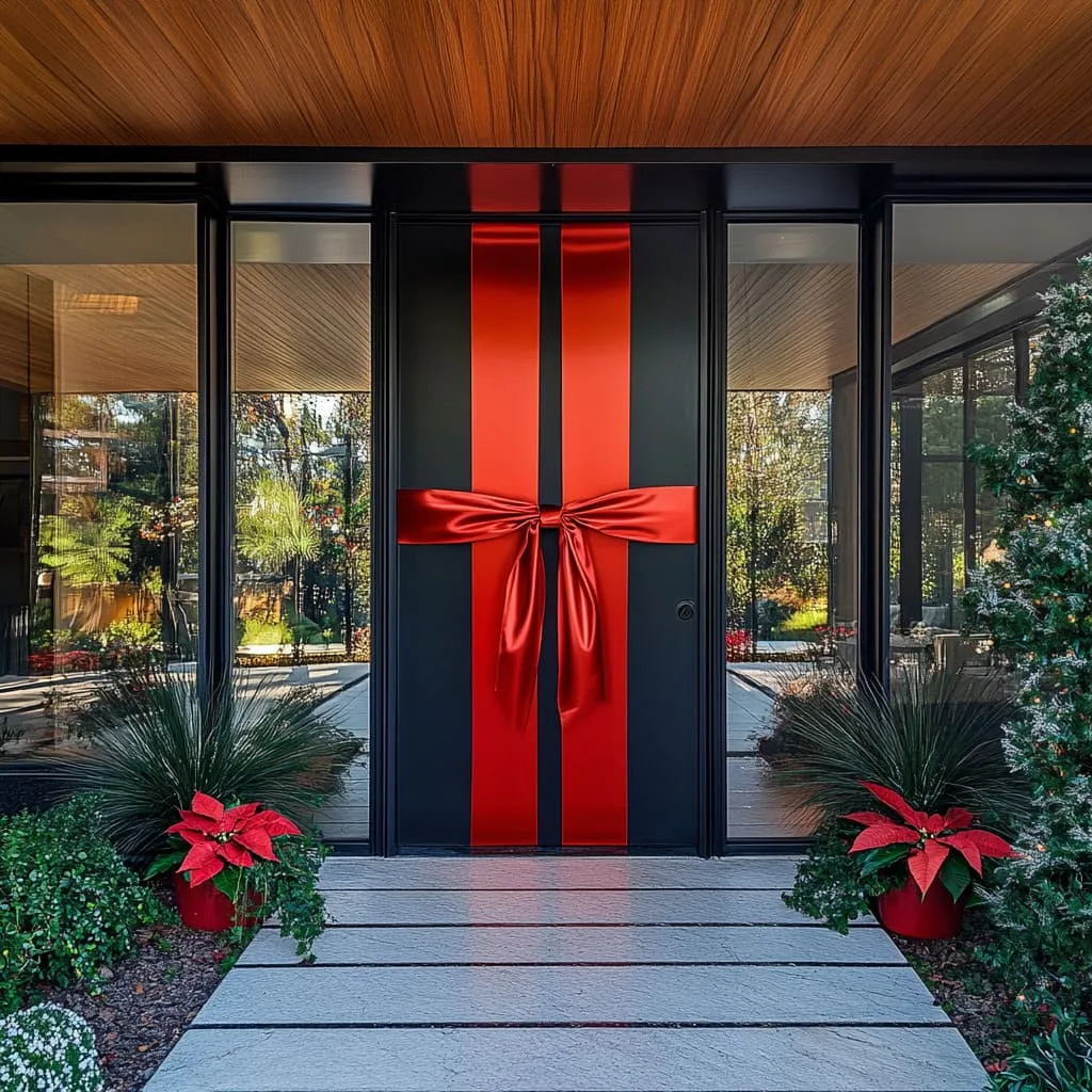 Stylish Front Door Christmas Decorating Ideas That Are Easy to Pull Off | Fancy House Design