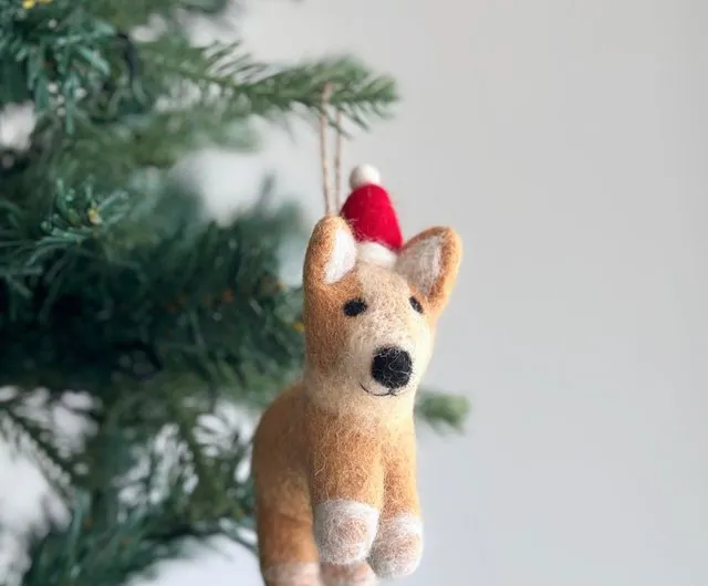 Taiwan Christmas tree ornaments Corgi dog Christmas Corgi Christmas  decoration wool felt Christmas ornaments Christmas decoration Ganapati  Crafts Co. - Pinkoi