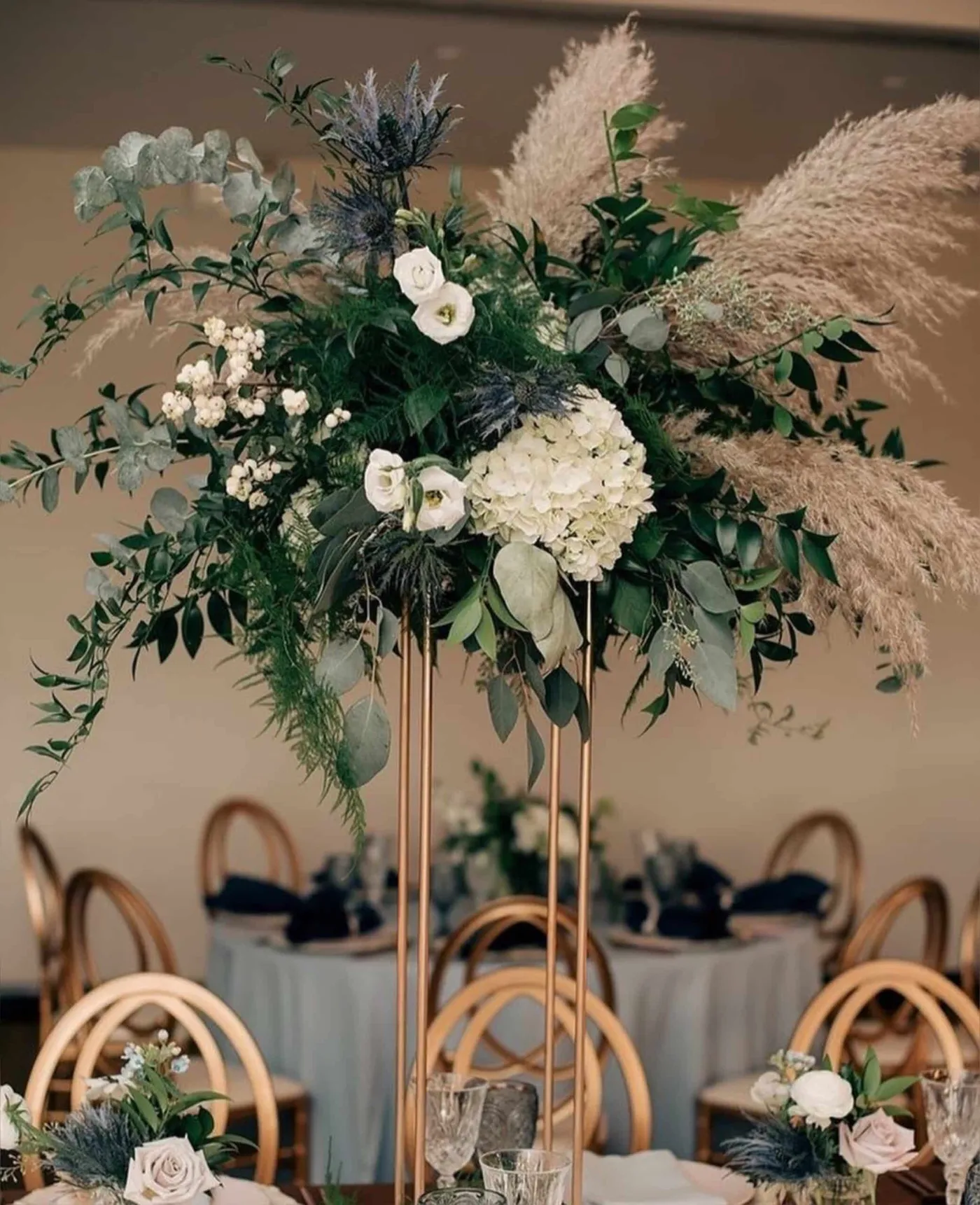 Tall Pampas & Greenery Floral Centerpiece - Magic Flowers Event Rentals | Event and Party Decors | Rentals