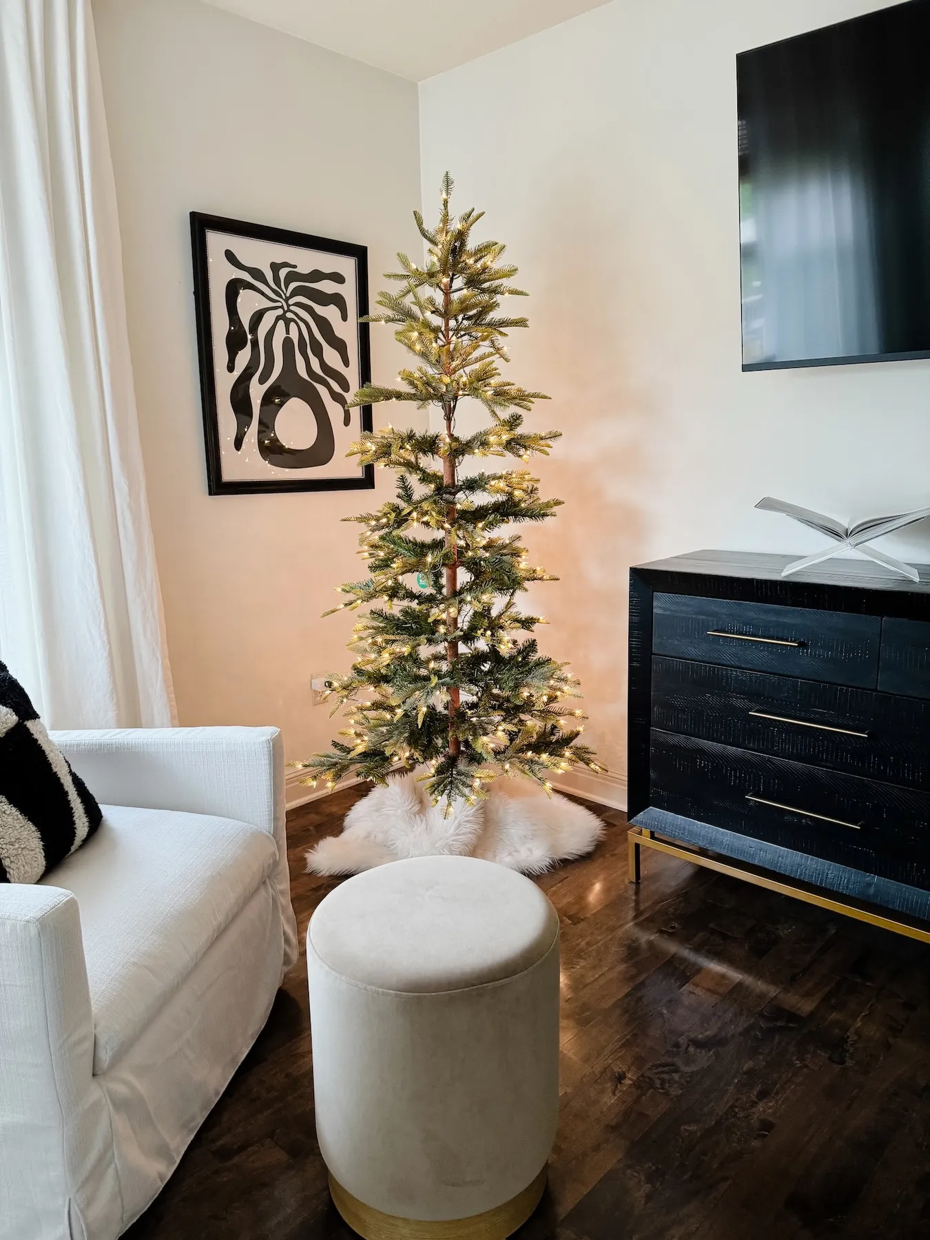 The Look of a Sparse Faux Christmas Tree - Life Love Larson