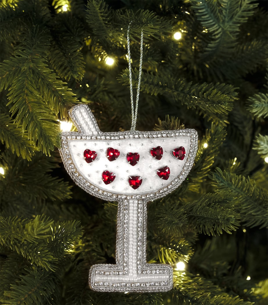 Tinker Tailor Crystal-Embellished Cocktail Glass Tree Decoration