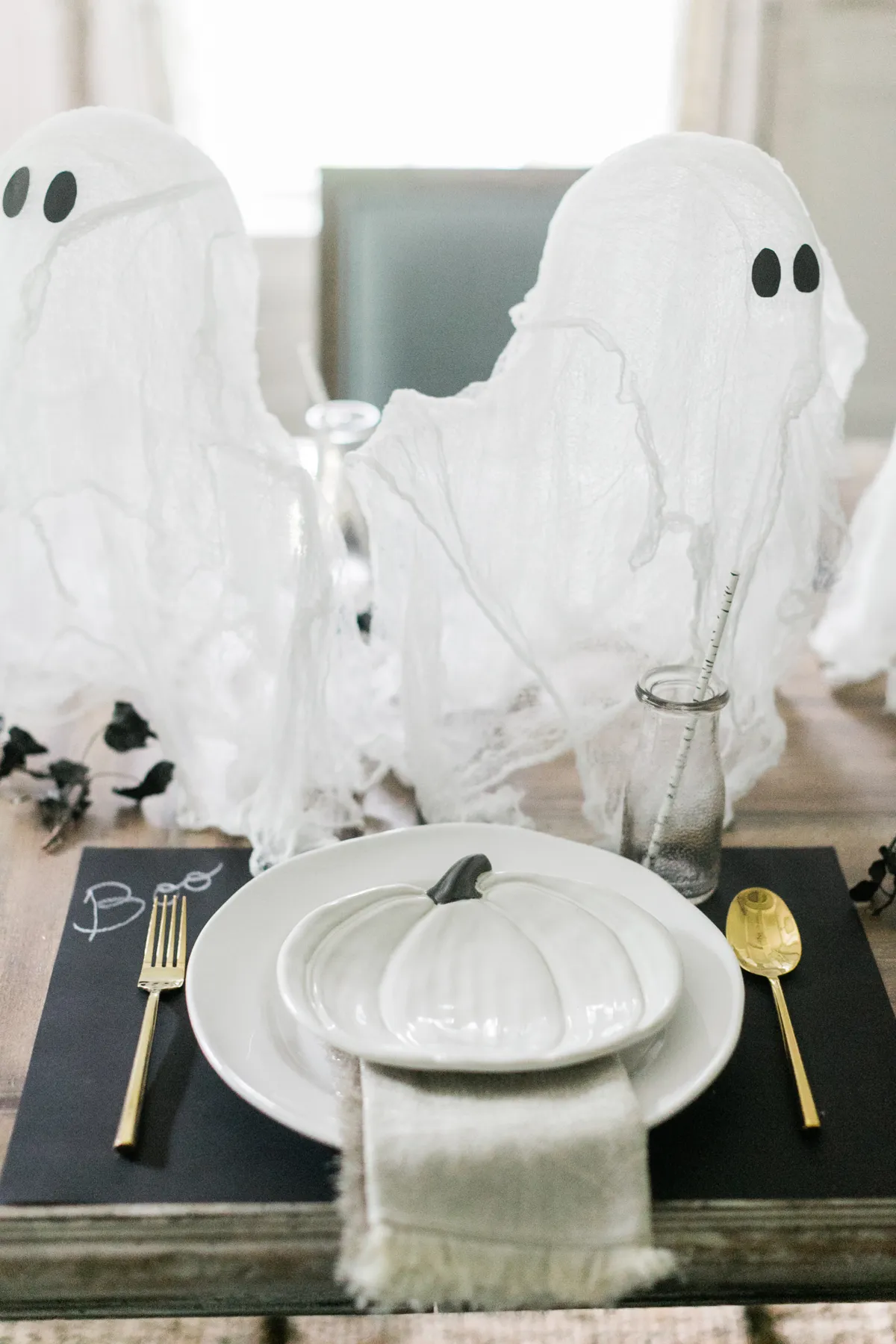 Top Ten Dollar Store Halloween Decor Finds - The Creek Line House New Chalkboard Tablecloth for Play,