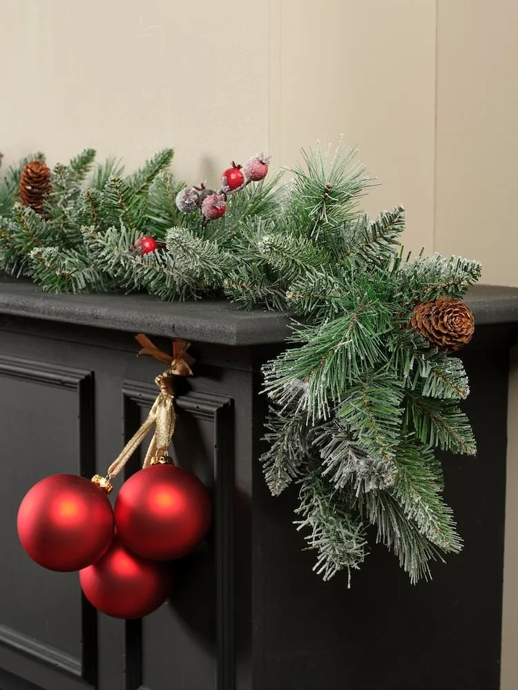 Transparent Frosted Garland Buy Northwoods Frost Christmas Garland 9ft Snowy Decor