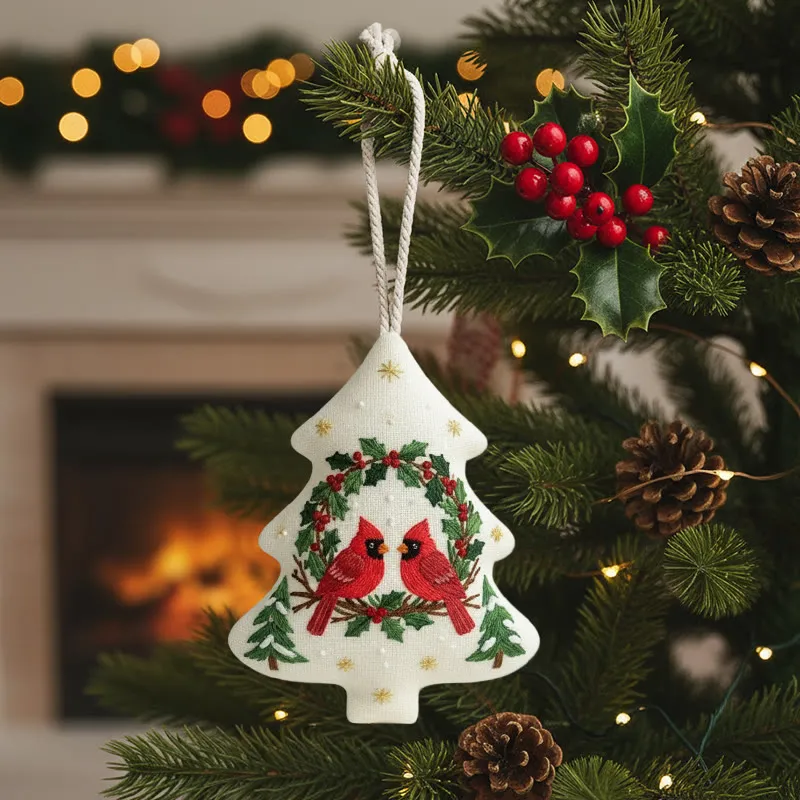 Tree-shaped Embroidery Ornament Kit – Rubbyoo