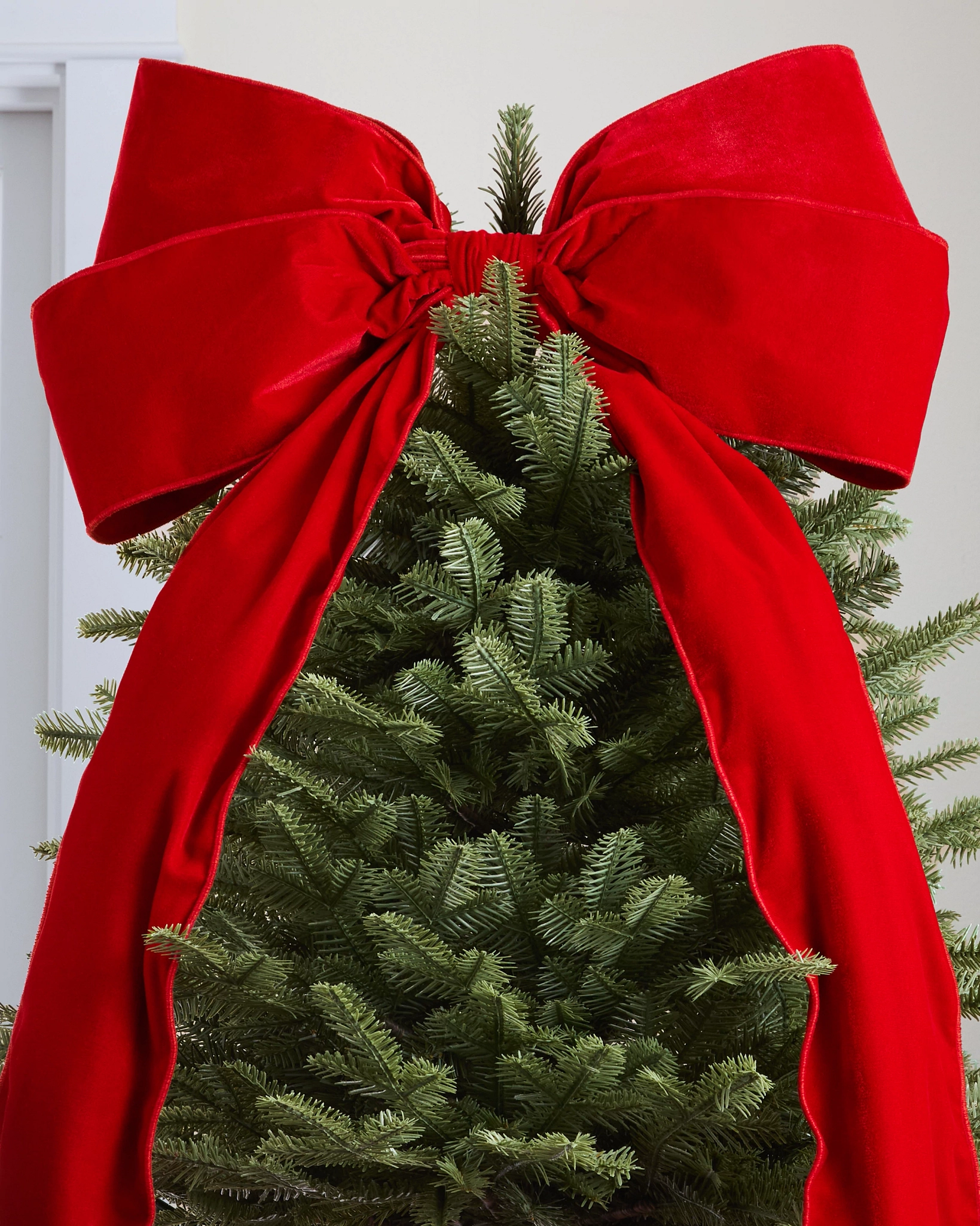 Velvet Bow Christmas Tree Topper | Balsam Hill