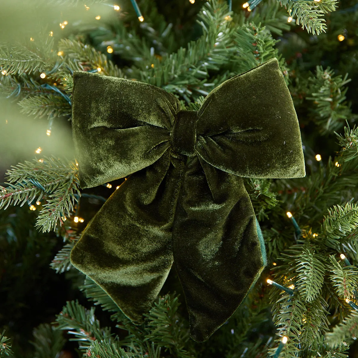 Velvet Christmas Bows (Green)