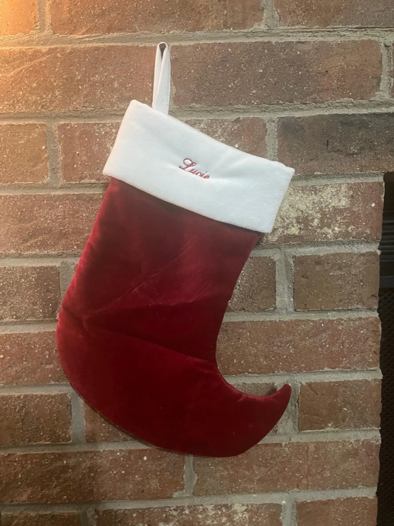 Velvet Pottery Barn Reindeer Stocking Christmas Stockings Stocking Holders  Hooks Pottery Barn