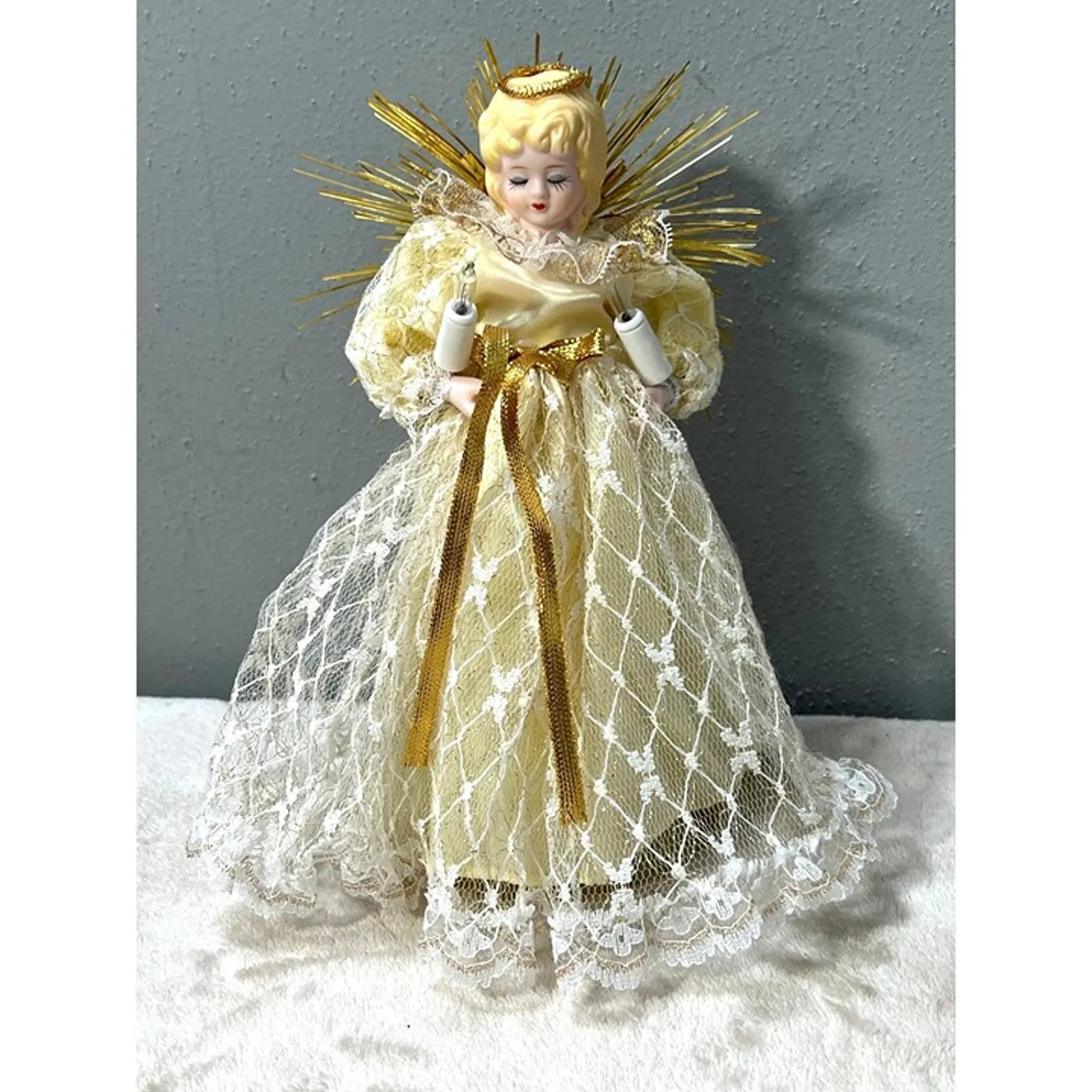 Vintage Angel Tree Topper Unlighted Cream | Mercari