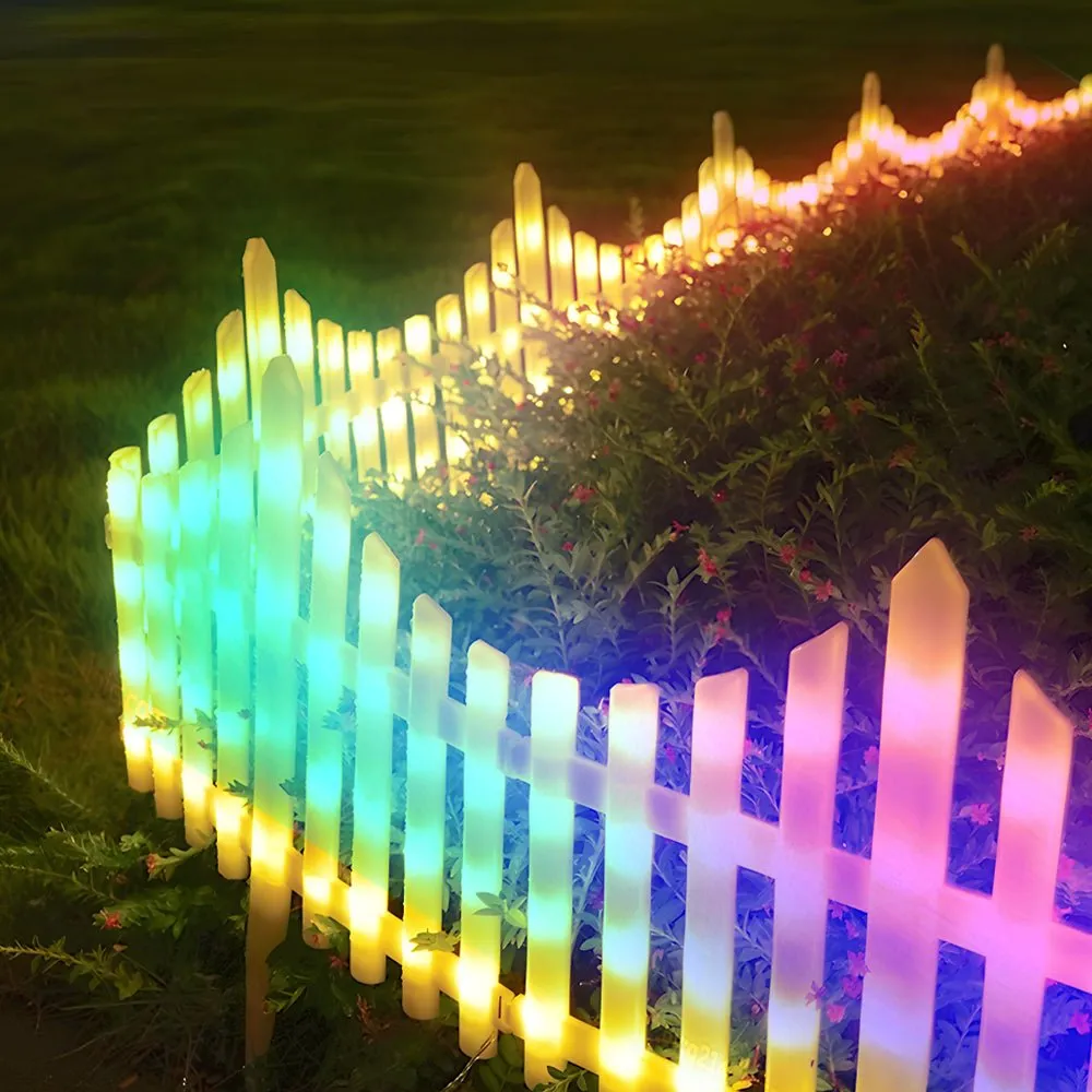 Wave Solar LED Garden Fence Light 8-Pack - Table | Lighom