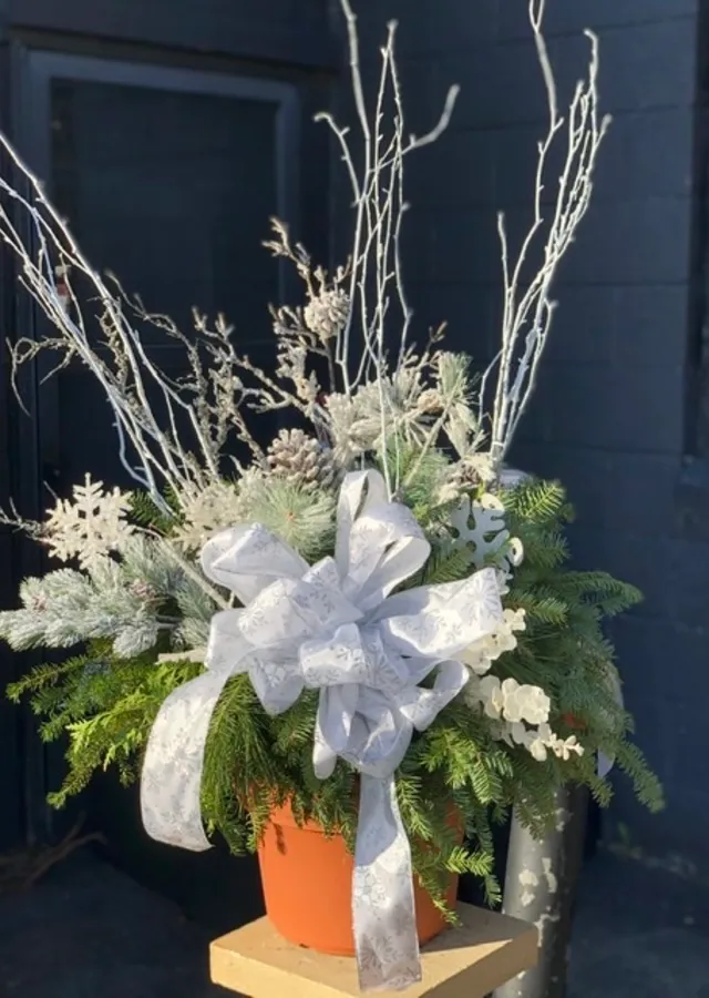White Christmas - 12' Porch Pot (Pre-Order)