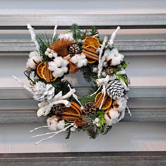 WHITE CHRISTMAS WREATH -