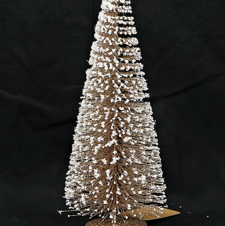 Wholesale 11219- 12in Champaign White Glitter Mini Tree for your store - Faire