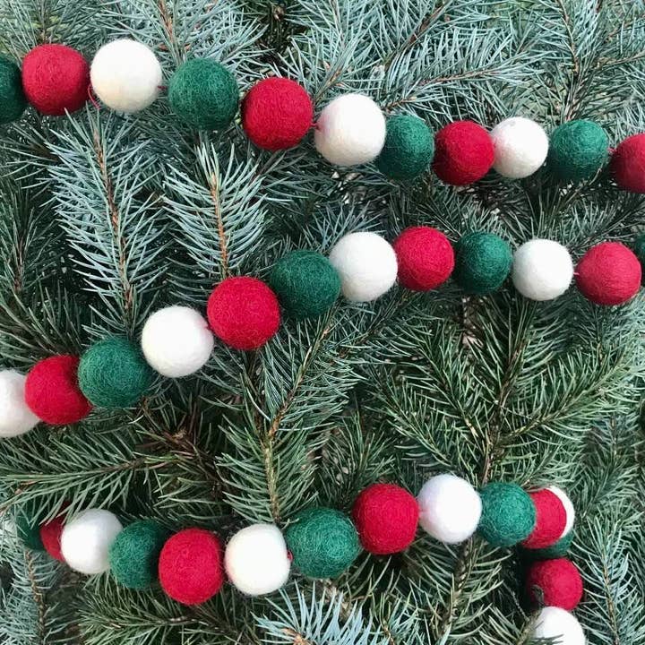 Wholesale Garland - Christmas Decor - Christmas Red Green White Balls for your store - Faire