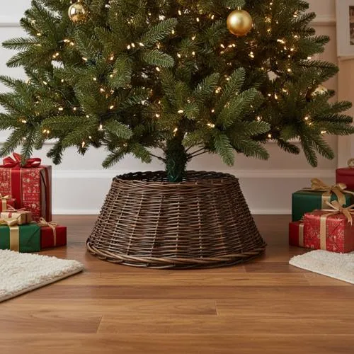 Wicker Brown Christmas Tree Skirts Buy Brown Wicker Christmas Tree Collar – Stylish Holiday Decor