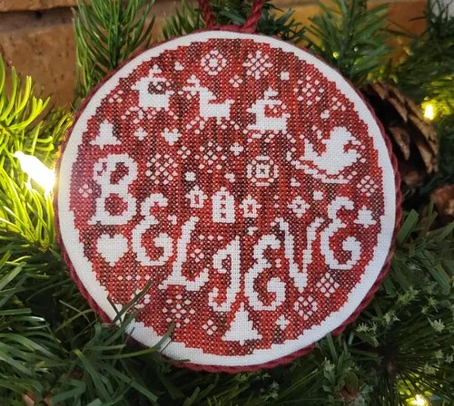 Wildflower Stitching Believe Bauble - Christmas Ornament Cross Stitch Pattern - 123Stitch