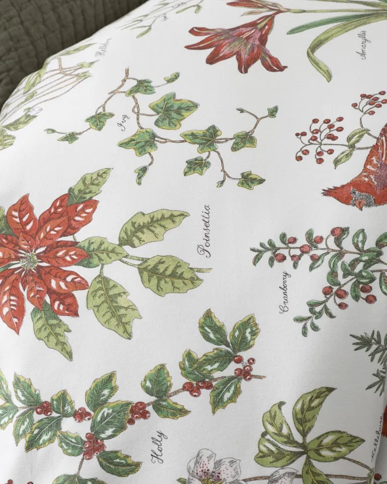 Winter Botanical Supima® Flannel Sheet Set | Garnet Hill