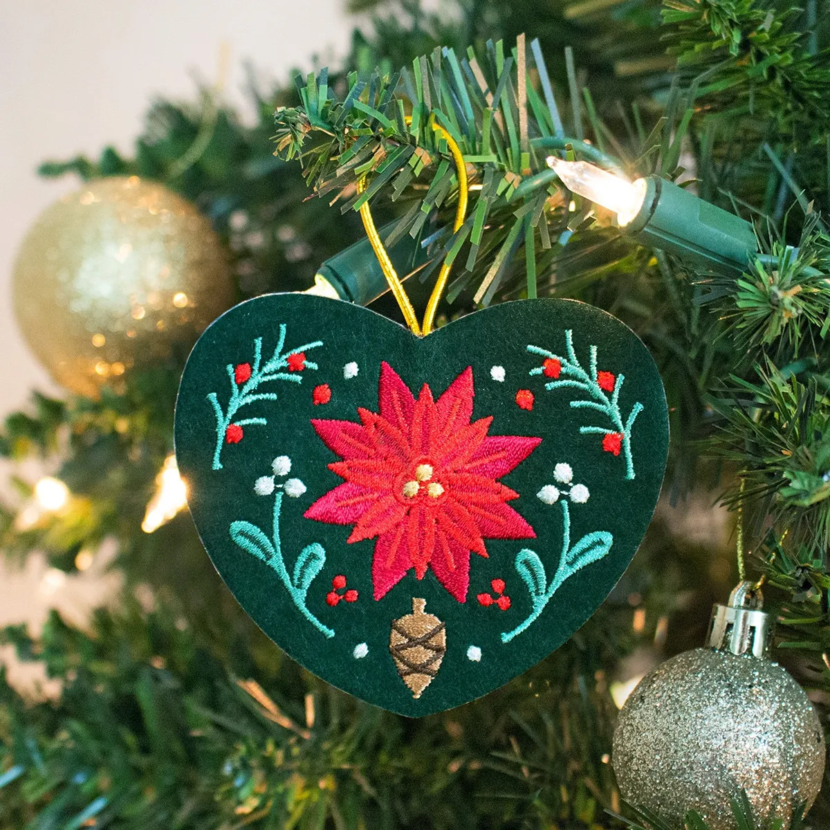 Winter Floral Heart Ornament | Seltzer Goods