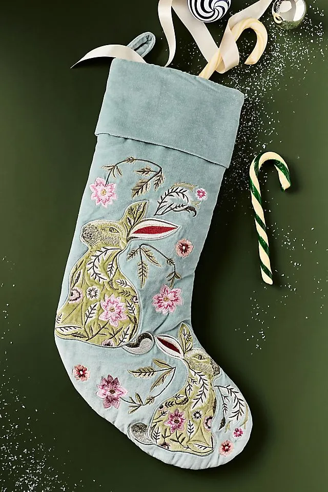 Winter Rabbit Stocking | AnthroHome