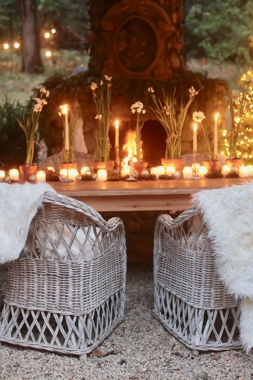Winter Table setting for NYE - French Country Cottage