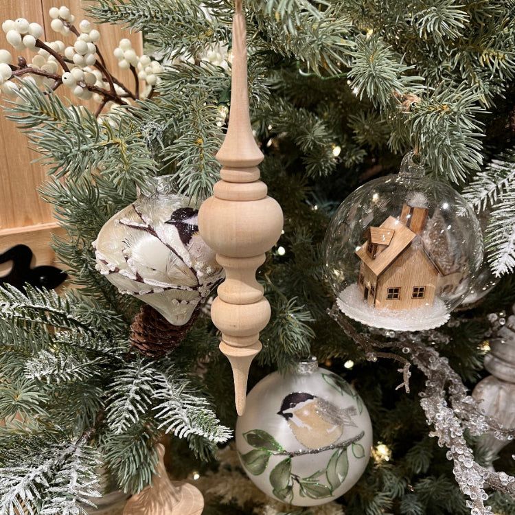 Wood finial ornament – Thistle & Co