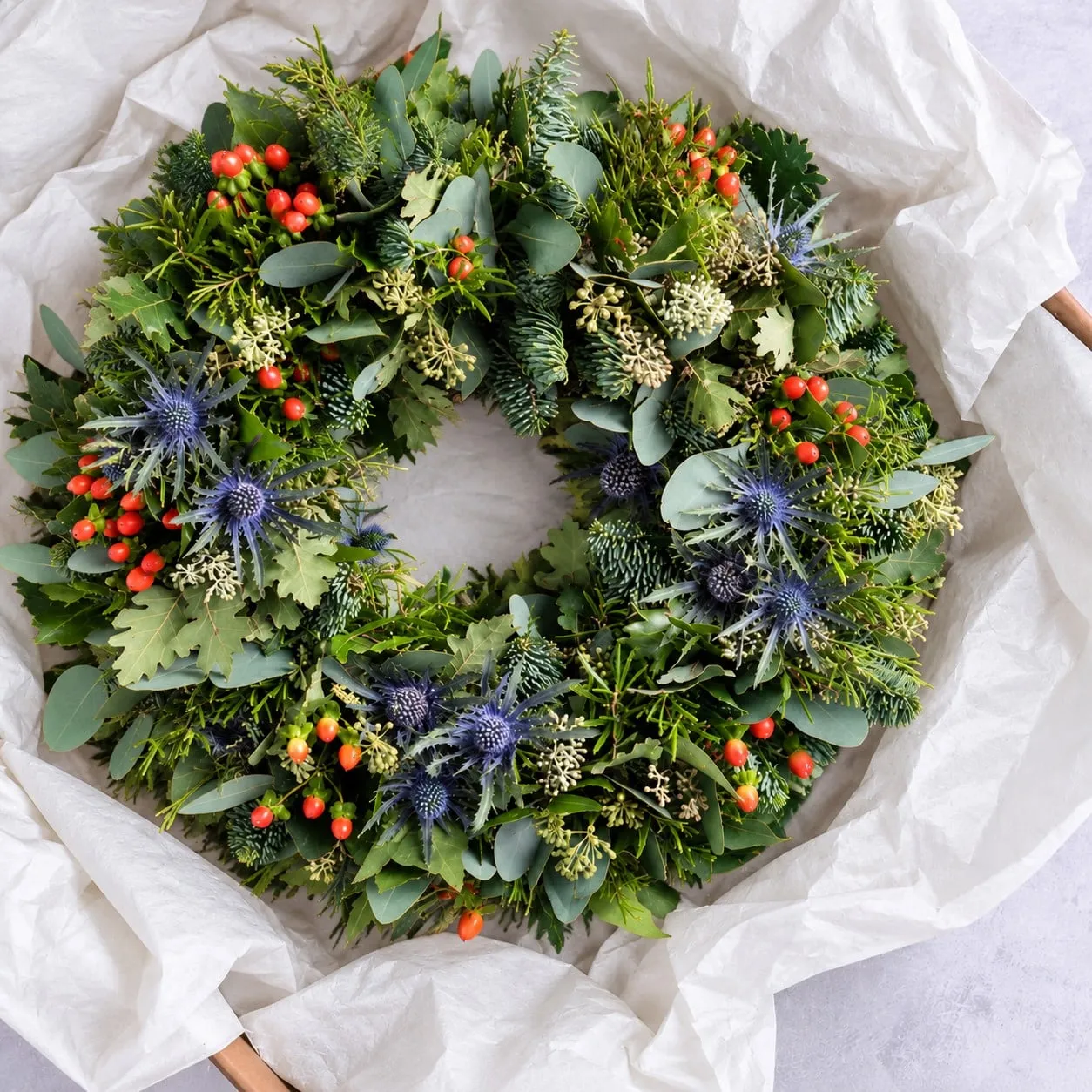 Wreath ~ The Highland Thistle Door Wreath ~ Next Day Flower Delivery UK