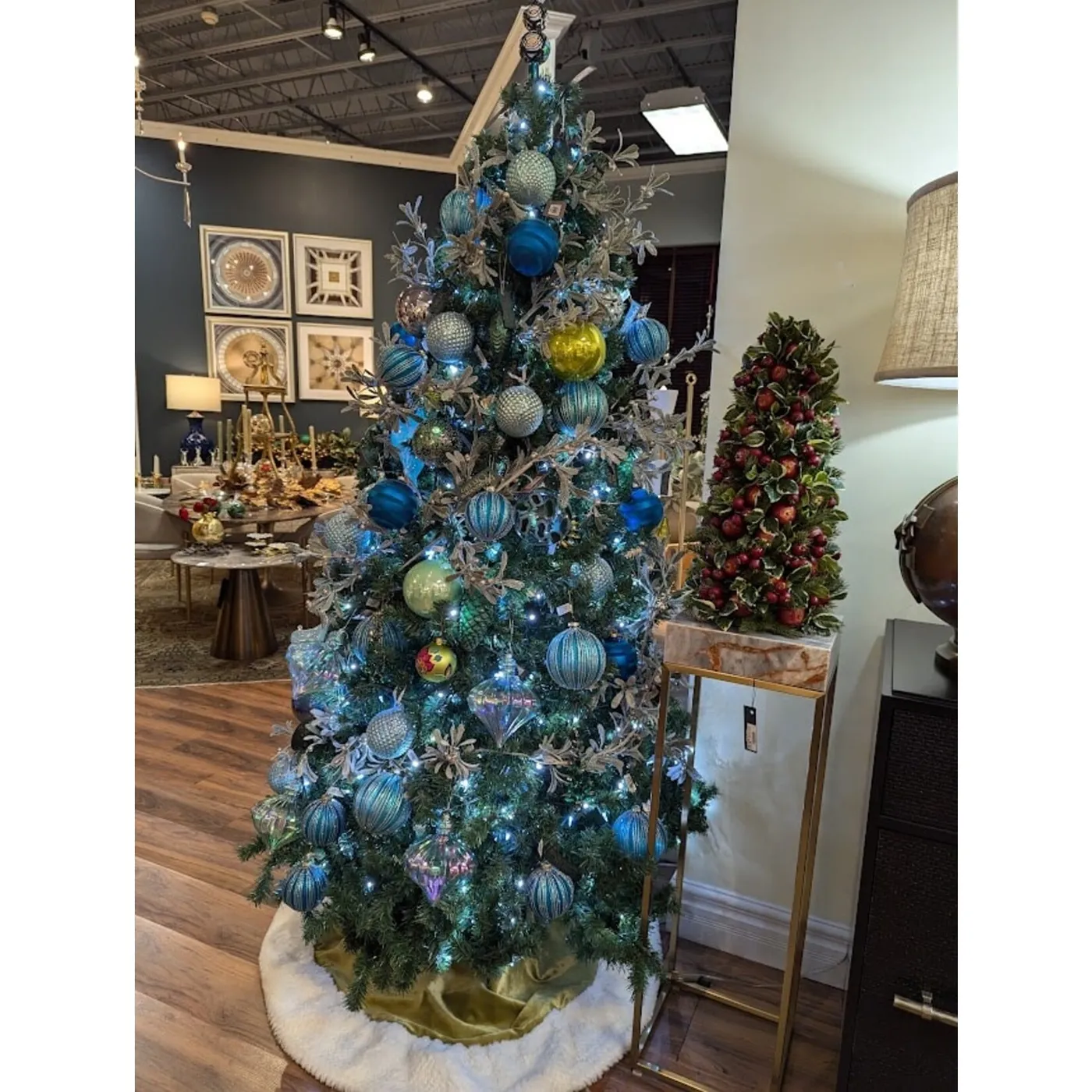 Zodax Vintage Blue Glass Ball Ornament - Designer's Studio